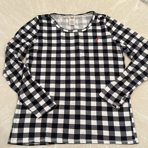 Lucky Brand Black/White Plaid Pajama Set Medium - Picture 5 of 6